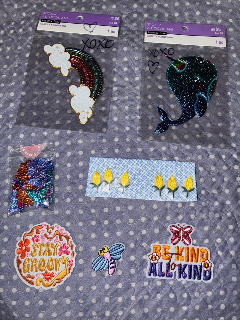 Autocollant Recollections Narwal & Rainbow Crafting Scrapbooking Stickers, Patch
